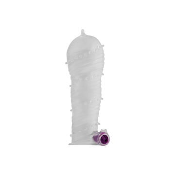 OHMAMA - FUNDA PENE TEXTURADA CON BALA VIBRADORA PUNTA ANCHA