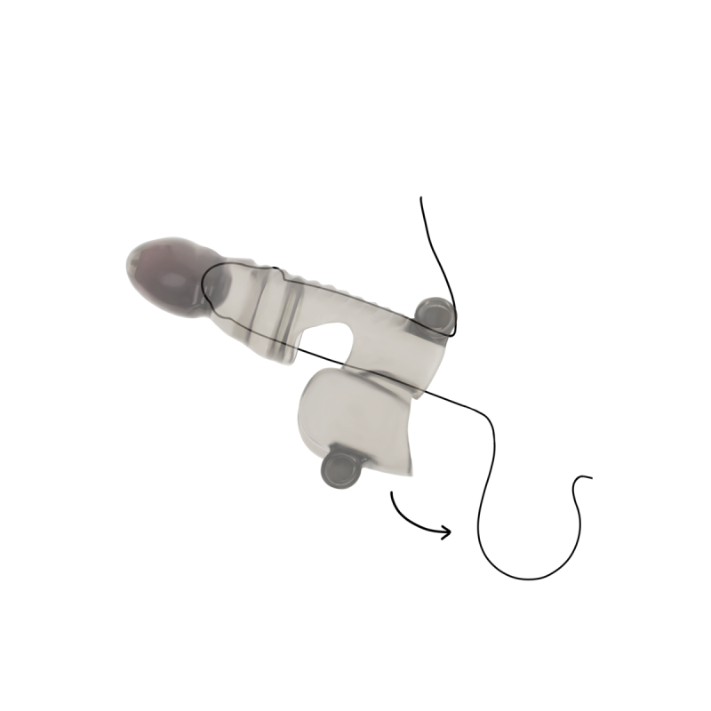 OHMAMA - GUAINA PER PENE E TESTICOLI 3 MOTORI - Copri pene con estens…