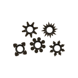 OHMAMA - SET 5 ANILLOS SILICONA TESTÍCULOS Y PENE