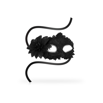 OHMAMA - MASKS ANTIZAZ ESTILO VENECIANO FLOR LATERAL -  NEGRA