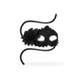 OHMAMA - MASKS ANTIZAZ ESTILO VENECIANO FLOR LATERAL -  NEGRA