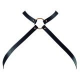 BIJOUX INDISCRETS - CROSSED CHEST HARNESS BLACK