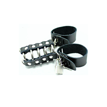Ohmama Fetish - Jaula Pene Con Anillas Metalicas Y Correas Piel |