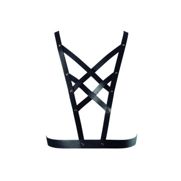 Bijoux - Indiscrets Maze Harnais Croisé Avec Collier Noir | Vybes.it