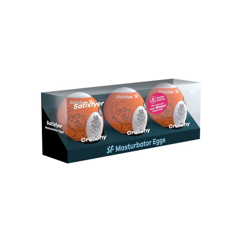 Satisfyer - 3 Huevos Masturbadores Naughty, Savage & Crunchy |