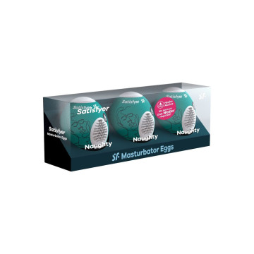 Satisfyer - 3 Huevos Masturbadores Naughty | Vybes.it