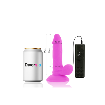 Diversia - Dildo Vibrant Flexible Violet 17 Cm - O - 3.3 Cm |