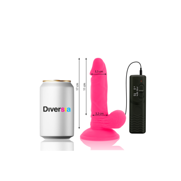 Diversia - Flexibler Vibrierender Dildo Rosa 17 Cm - O - 3.3 Cm |