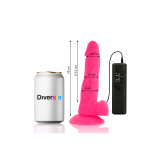 DIVERSIA - DILDO VIBRANT FLEXIBLE ROSE 18 CM -O- 4 CM - Godes ceinture
