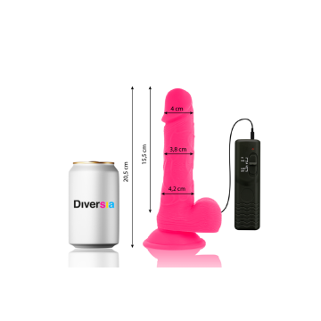 Diversia - Flexibler Vibrierender Dildo Rosa 20.5 Cm - O - 4.2 Cm |
