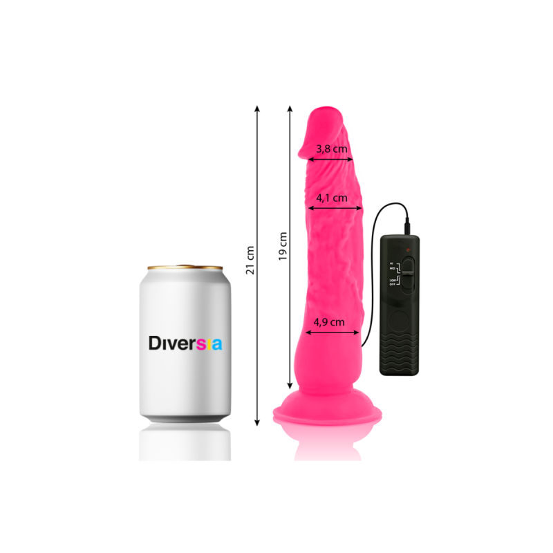 Diversia - Flexibler Vibrierender Dildo Rosa 21 Cm - O - 4.9 Cm |