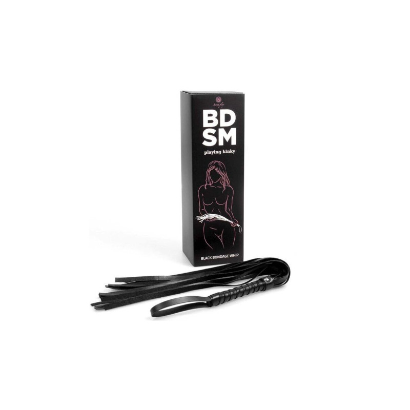 SECRETPLAY - BLACK BONDAGE WHIP BDSM COLLECTION - SECRETPLAY 100% FET…