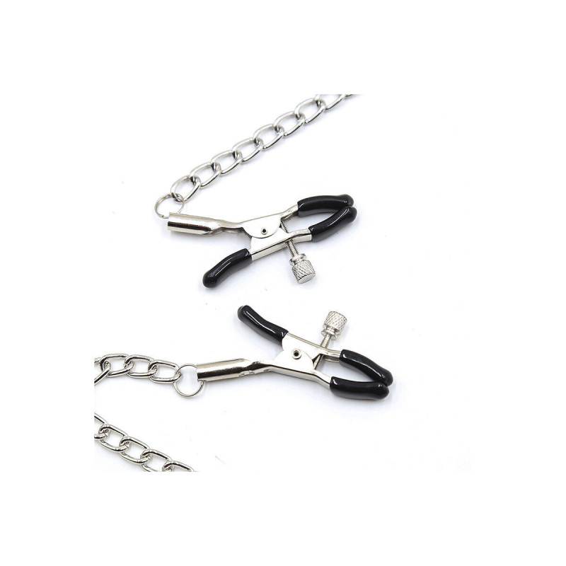 OHMAMA FETISH BLACK BALL GAG WITH NIPPLE CLAMPS - Gags | Vybes.it