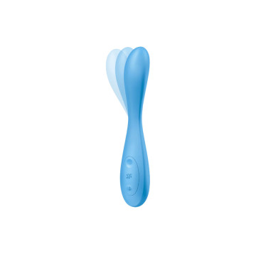 SATISFYER - G-SPOT FLEX 4+ MULTI VIBRADOR APP AZUL