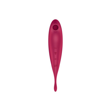 SATISFYER - TWIRLING PRO+ ESTIMULADOR Y VIBRADOR APP ROJO
