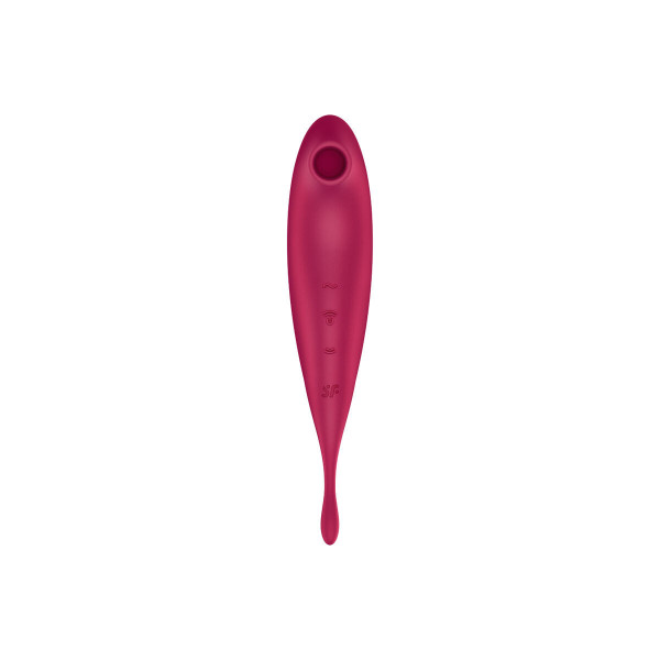 SATISFYER - TWIRLING PRO+ ESTIMULADOR Y VIBRADOR APP ROJO