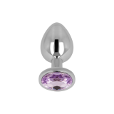 OHMAMA - PLUG ANAL CON CRISTAL VIOLETA 8 CM