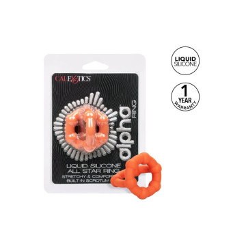 CALEXOTICS - ALPHA ALL STAR RING ORANGE - Cockrings without vibration