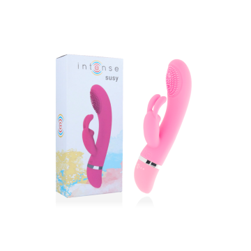 Intense - Susy Vibrador Oscilante Silicona Rabbit Rosa | Vybes.it