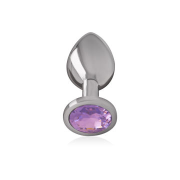 Intense - Plug Anal En Métal Aluminium Avec Cristal Violet Taille M