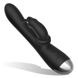 BLACK&SILVER - DJ. ADAM ESTIMULADOR RABBIT SILICONA RECARGABLE NEGRO