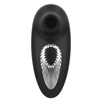BLACK&SILVER - DRAKE DELUXE SUCKING VIBE SILICONA RECARGABLE NEGRO