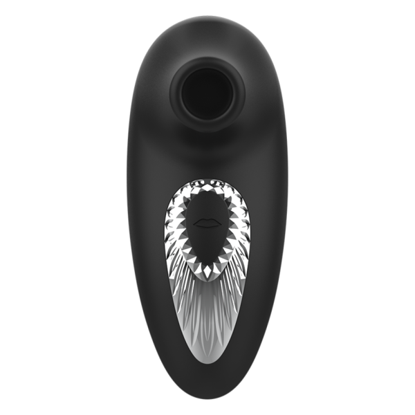 BLACK&SILVER - DRAKE DELUXE SUCKING VIBE SILICONA RECARGABLE NEGRO