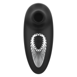 BLACK&SILVER - DRAKE DELUXE SUCKING VIBE SILICONA RECARGABLE NEGRO