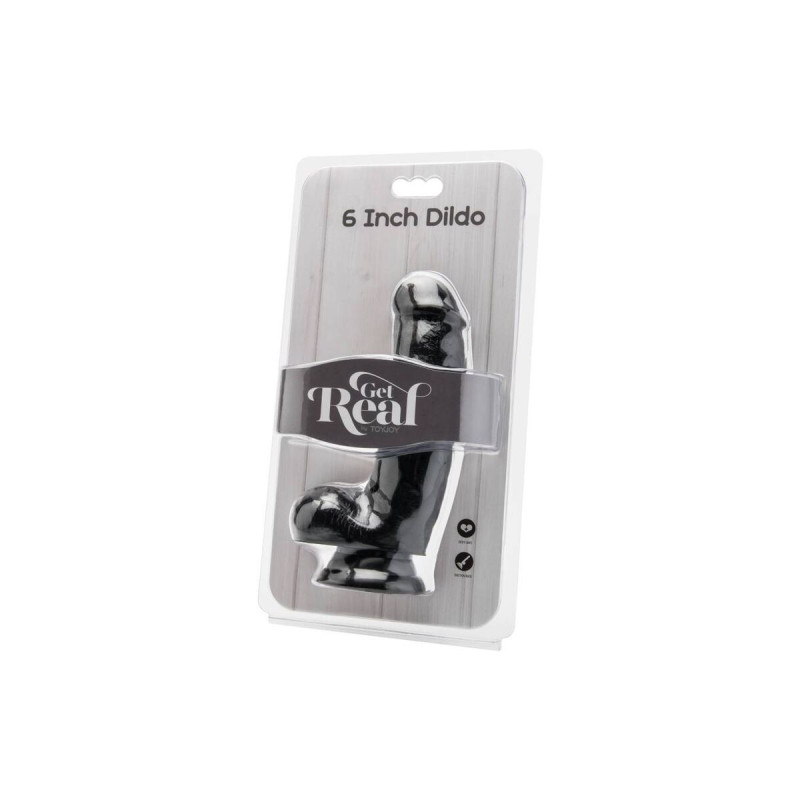 GET REAL - GODE 12 CM AVEC BOULES NOIRES - Pénis réalistes