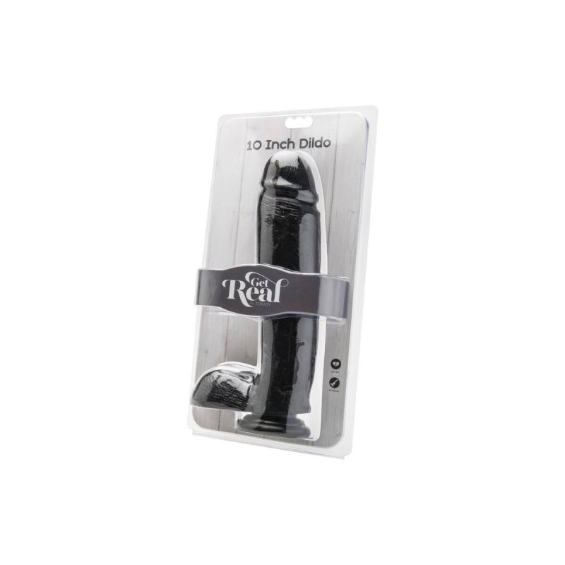 Get Real - Dildo 25,5 Cm Con Sfere Nero | Vybes.it