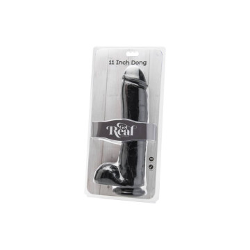 Get Real - Dildo 28 Cm Con Testículos Negro | Vybes.it