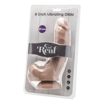GET REAL - DILDO 20,5 CM MIT KUGELN VIBRATOR HAUT