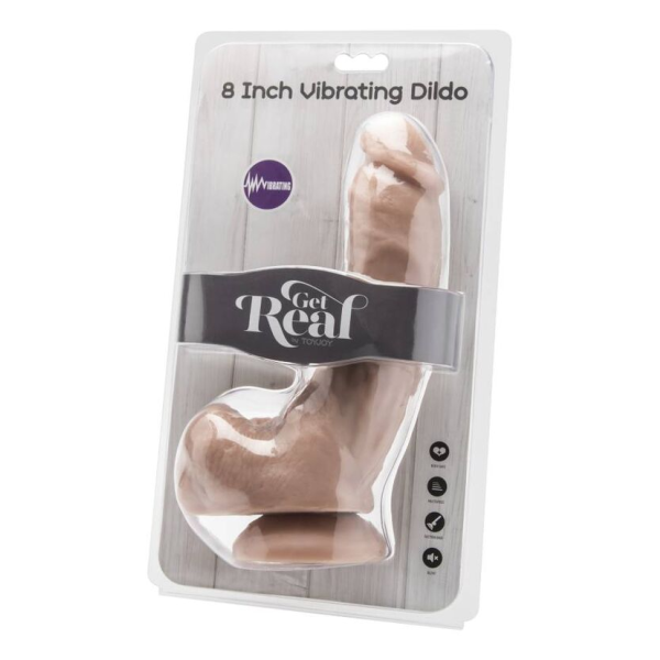 GET REAL - DILDO 20,5 CM CON VIBRATORE PER SFERE
