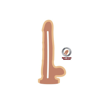 Get Real - Dual Density Dildo 25,5 Cm Con Testículos Natural |