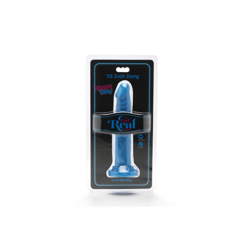 GET REAL - HAPPY DICKS DONG 19 CM BLEU - Pénis réalistes