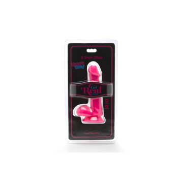 Get Real - Happy Dicks Dildo 12 Cm Con Testículos Rosa | Vybes.it
