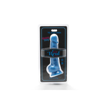 Get Real - Happy Dicks 19 Cm Con Testículos Azul | Vybes.it