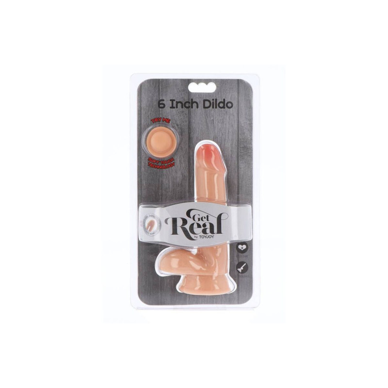 Get Real - Dual Density Dildo 17 Cm Con Testículos Natural |