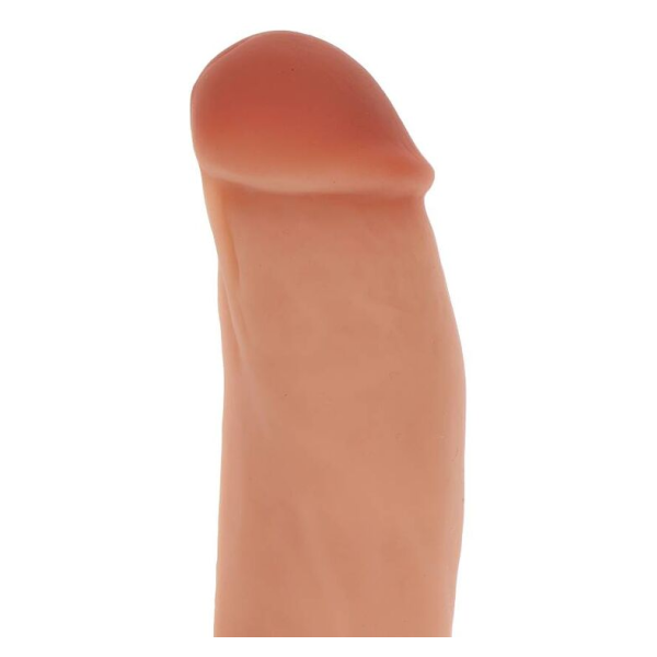 GET REAL - DILDO SILICONA 18 CM CON TESTÍCULOS NATURAL