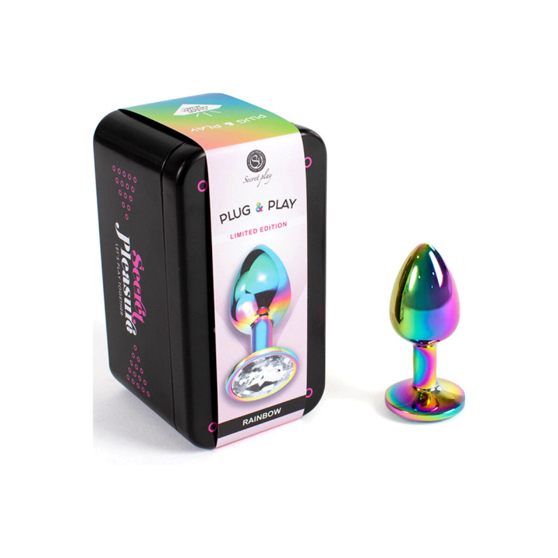 SECRETPLAY - PLUG ANAL EN MÉTAL ARC-EN-CIEL PETITE TAILLE 7 CM - SECR…
