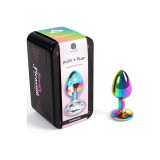 SECRETPLAY - METAL BUTT PLUG RAINBOW SMALL SIZE 7 CM - SECRETPLAY TOY…