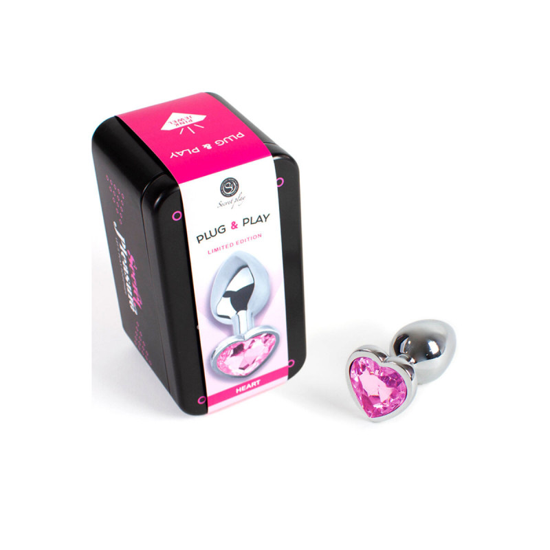 SECRETPLAY - PLUG ANAL EN MÉTAL COEUR FUCHSIA PETITE TAILLE 7 CM - SE…