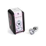 SECRETPLAY - METAL BUTT PLUG CLEAR CRYSTAL HEART SMALL SIZE 7 CM - SE…