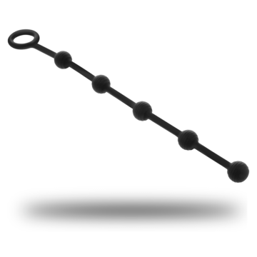 BLACK&SILVER - KORG ROSARIO ANAL INICIACION SILICONA 21 CM
