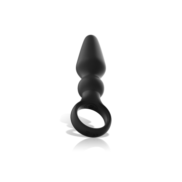 Black&Silver - Ozzy Potente Vibrador Plug Anal Silicona | Vybes.it