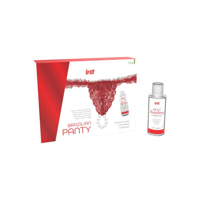 Intt Releases - Culotte Rouge Brésilienne Avec Perles Et Gel