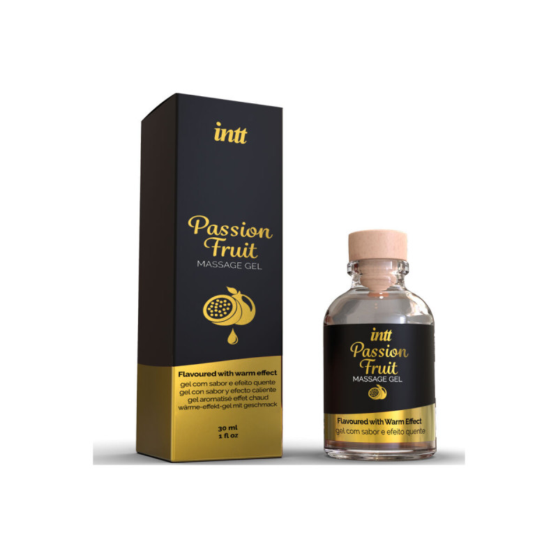 INTT MASSAGE & ORAL SEX - PASSION FRUIT FLAVORED MASSAGE GEL WITH HEA…