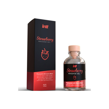 INTT MASSAGE & ORAL SEX - GEL DE MASSAGE EFFET CHAUD SAVEUR FRAISE -…