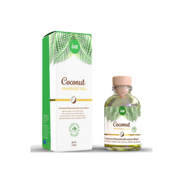 INTT - GEL DE MASSAGE VÉGAN AU SAVEUR DE COCO ET EFFET CHAUFFANT - IN…