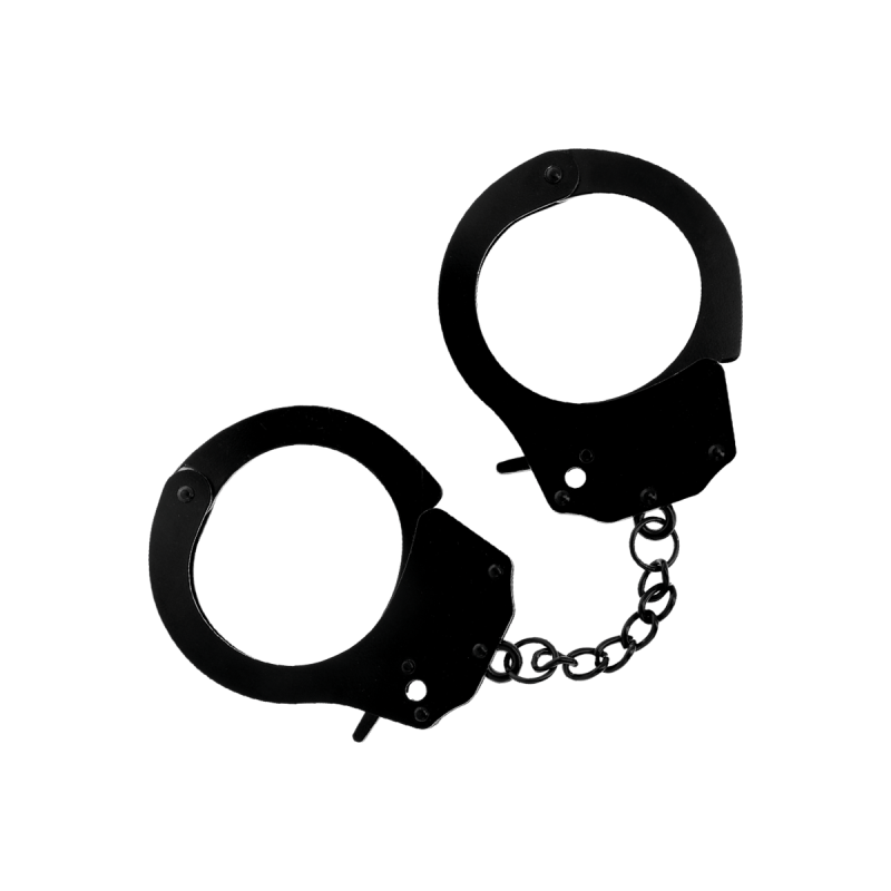 DARKNESS - METAL HANDCUFFS FOR BLACK HANDS - DARKNESS BONDAGE
